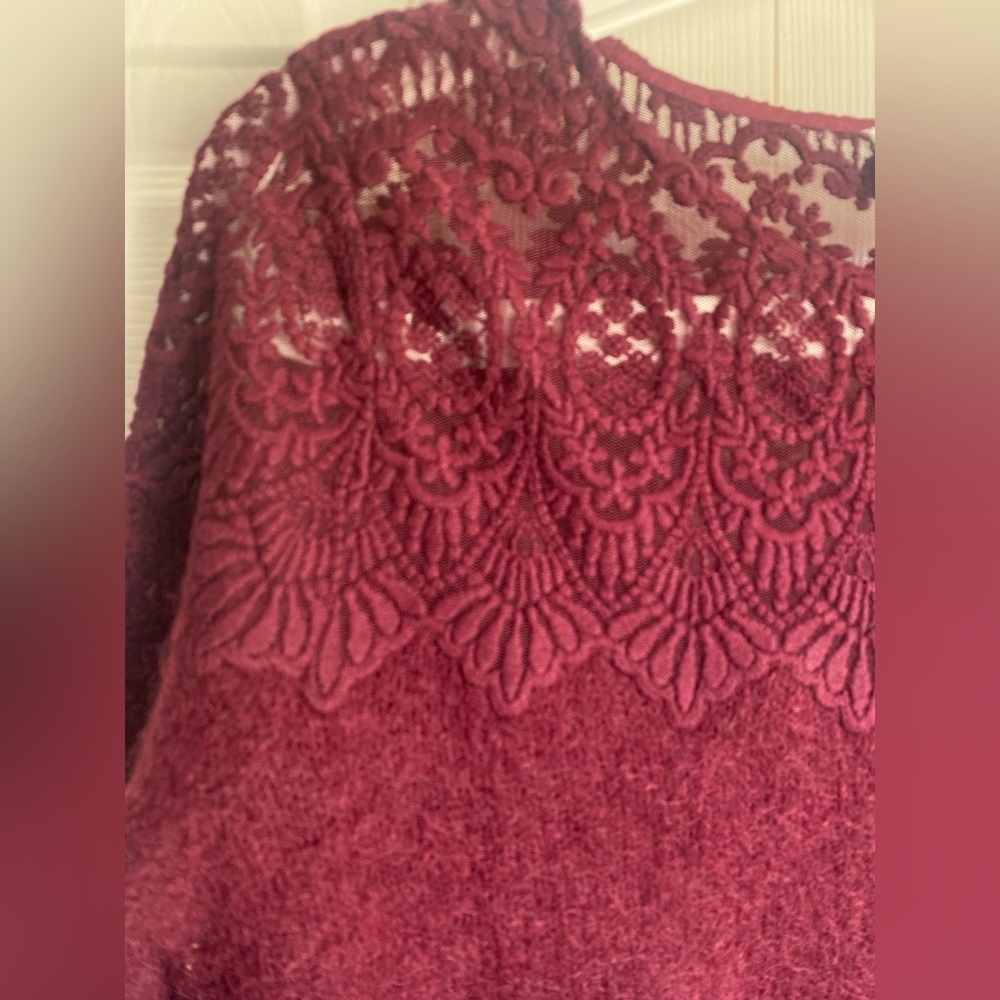 Sézane Pull Grace sweater in prune - Picture 4 of 11